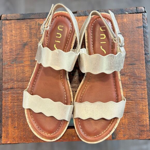 Unisa Shoes - Nordstrom Unisa platform gold sandals 7